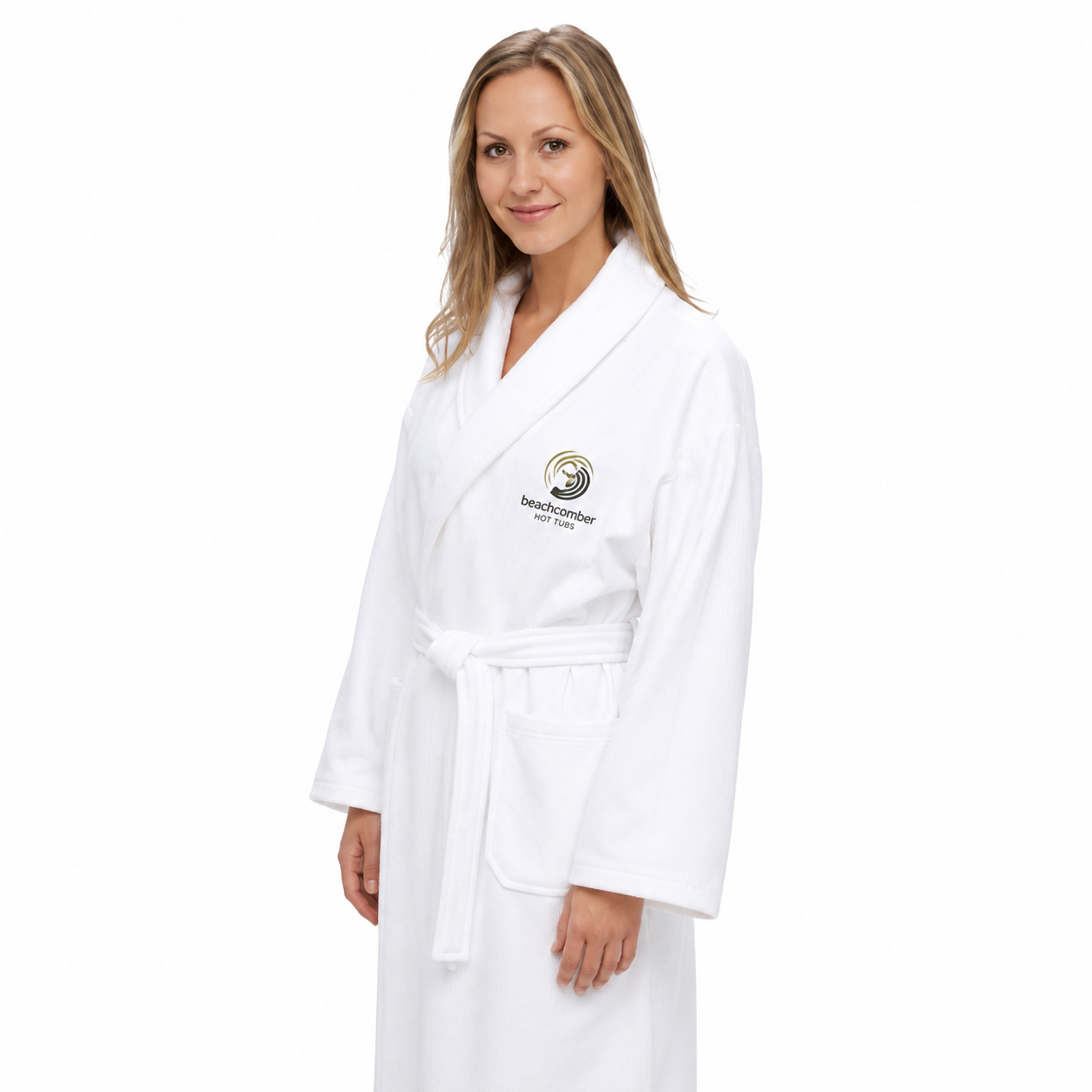 White Terry Embroidered Robe