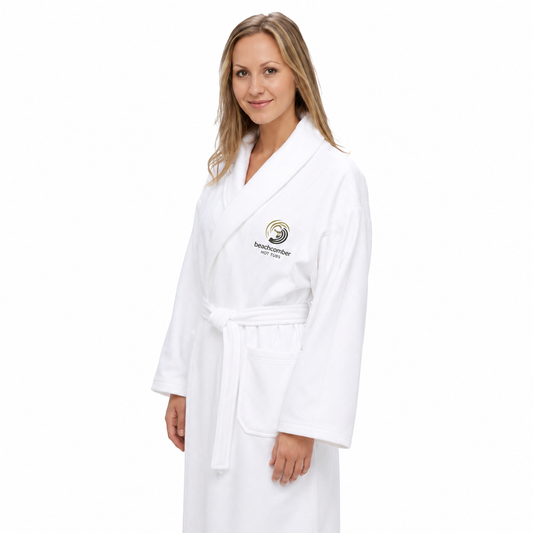 White Terry Embroidered Robe